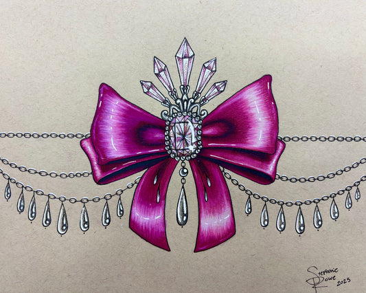 Bow Garter Jewel Print